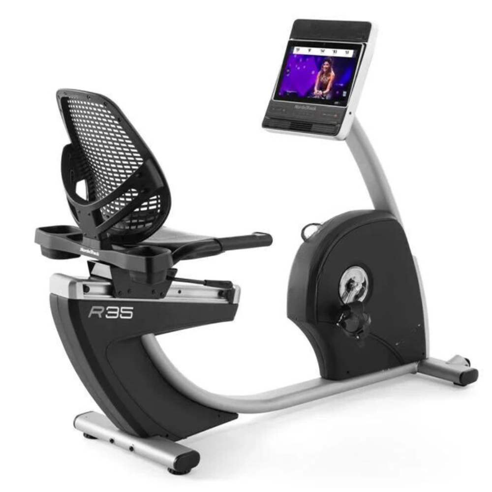 Recumbent Bike for Home Gym with Immersive iFIT Workouts, AutoBreeze Workout Fan, and Step Through Design