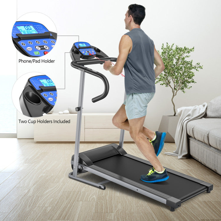 FoldFlex™ - Electric Foldable Treadmill with LCD Display and Heart Rate Sensor