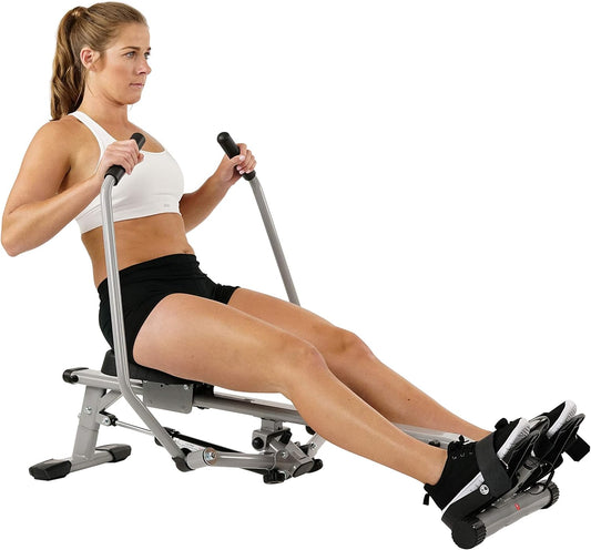 Adjustable Resistance Moon Rower Full Motion Rowing Machine LCD Monitor NEW